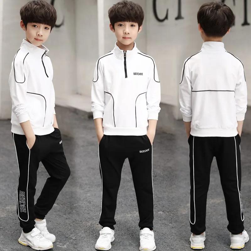 Printemps automne adolescents garçons vêtements ensembles enfant mode lettre sweat + pantalon 2 pièc