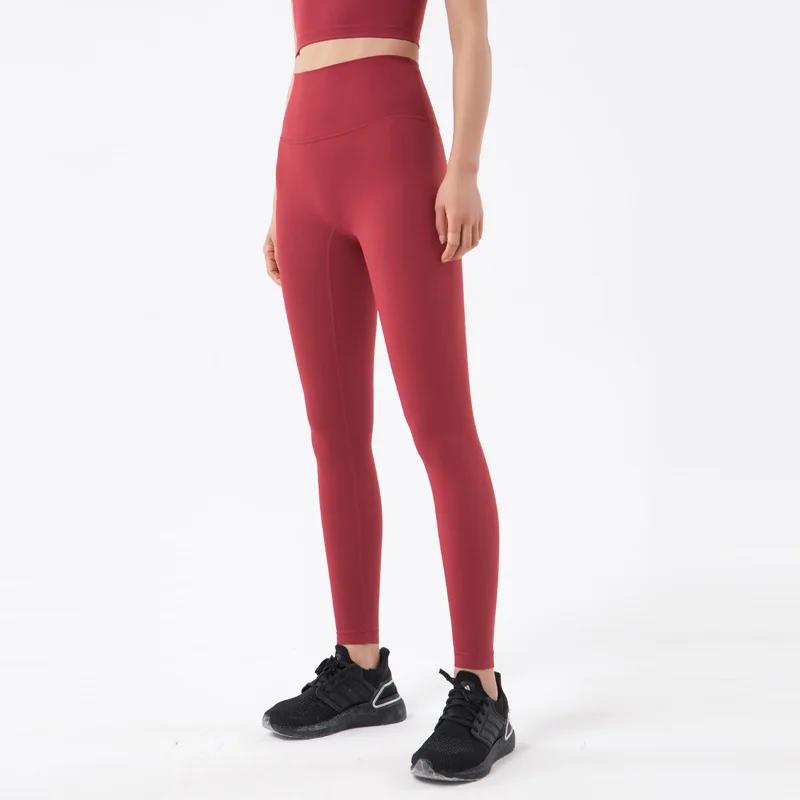 SOISOU-Collants de yoga en nylon pour femmes, pantalons de sport, leggings de gym, fitness, sans lig
