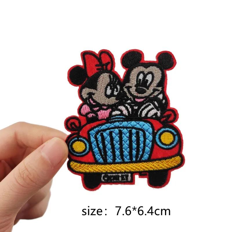 Patch brodé de haute qualité Mickey et Minnie Mouse, style dessin animé, pour repassage sur t-shirt,