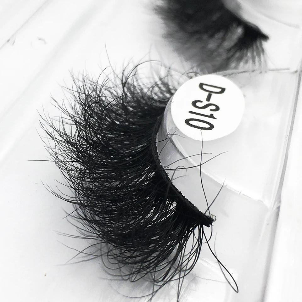 RED SIREN – Faux-cils en vison véritable, 5/10/50 paires, poils naturels, courts et clairsemés, en v