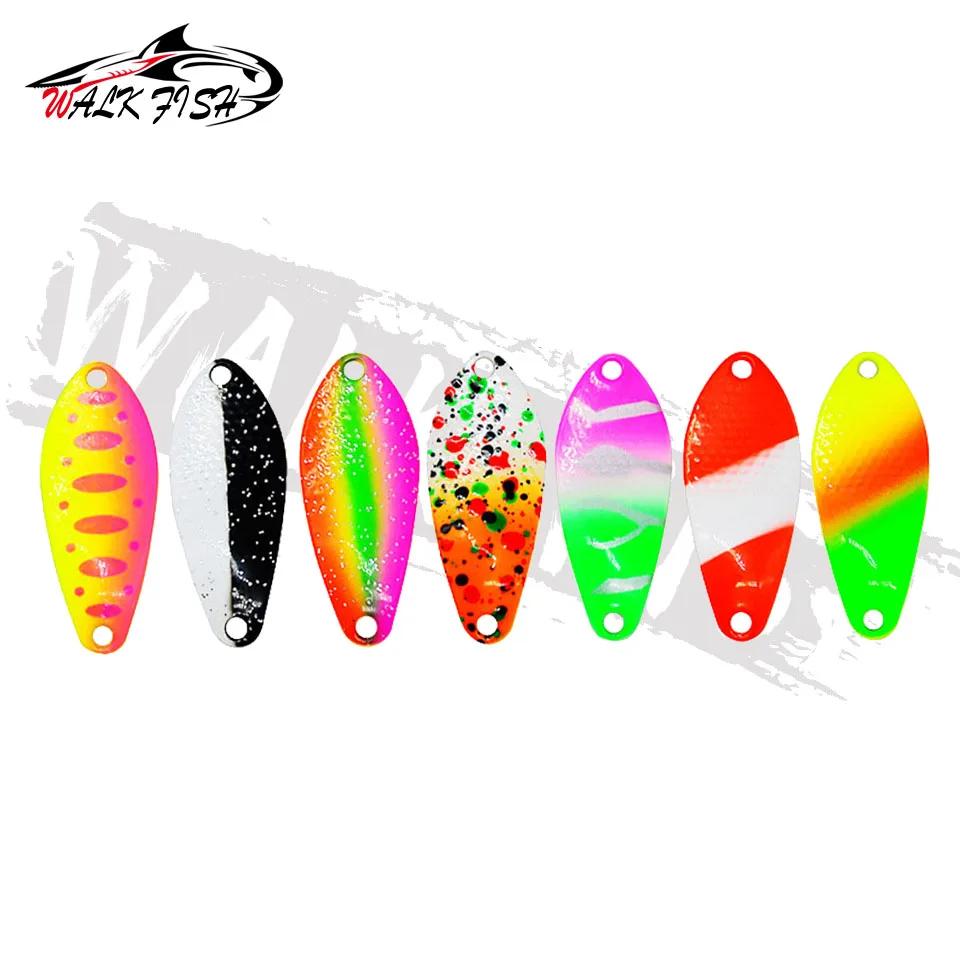 WALK FISH 1PC Pesca cuillère appât 3g 31mm leurre de pêche en métal avec crochet unique appât dur le