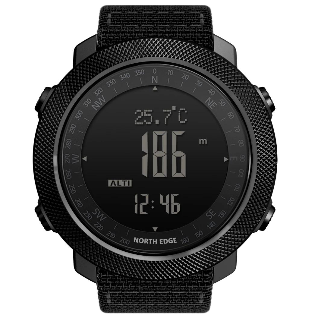 NORTH EDGE – montre connectée pour hommes, horloge militaire, boussole, altimètre, baromètre, podomè