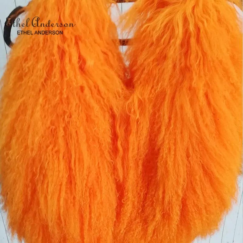 Sac à main de luxe en fourrure de mouton de Mongolie véritable, sac Boston en cuir véritable doux et