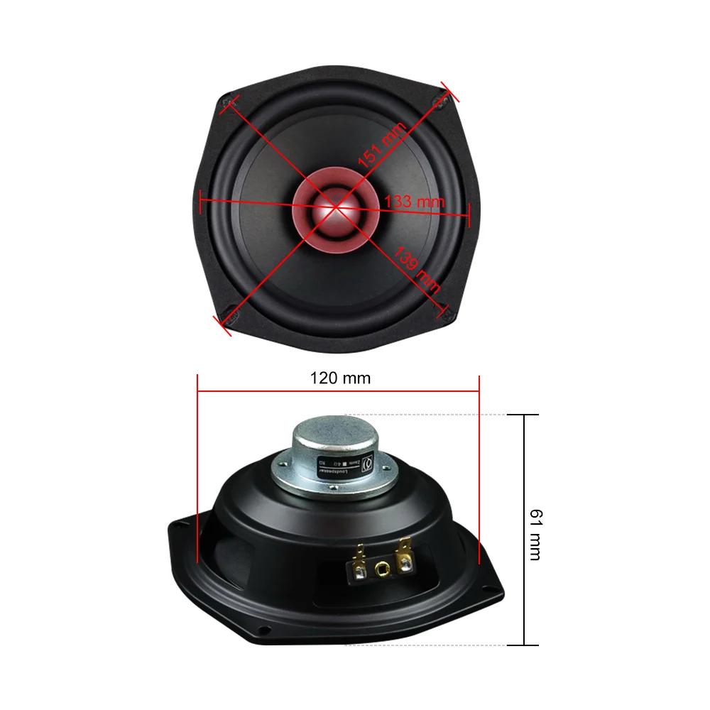 AIYIMA 2 pièces 5.25 pouces Hifi gamme complète haut-parleurs unités 4 8 Ohm 40W NdFeB aimant Loudsp