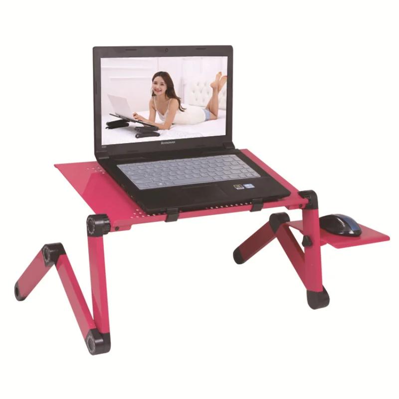 Bureau d'ordinateur portable en alliage d'aluminium anti-corrosion, table pliante de dortoir, bureau