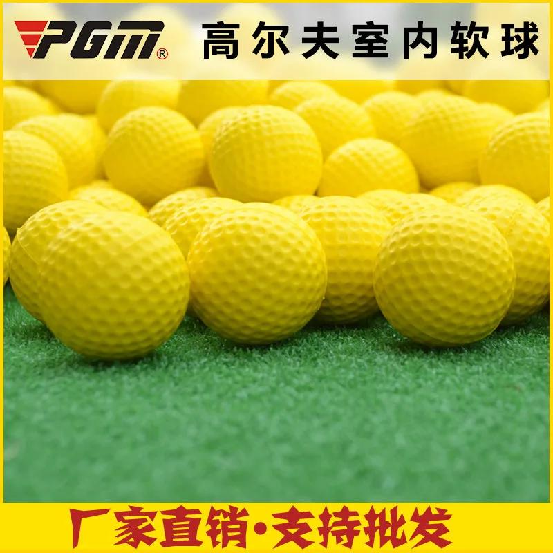 Balles de Golf en mousse PU jaune, 10 pièces, éponge élastique, entraînement de pratique intérieure