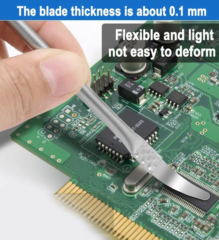 Réparation de puces IC, lame fine, dissolvant CPU NAND, couteau d'entretien BGA, enlever la colle, d