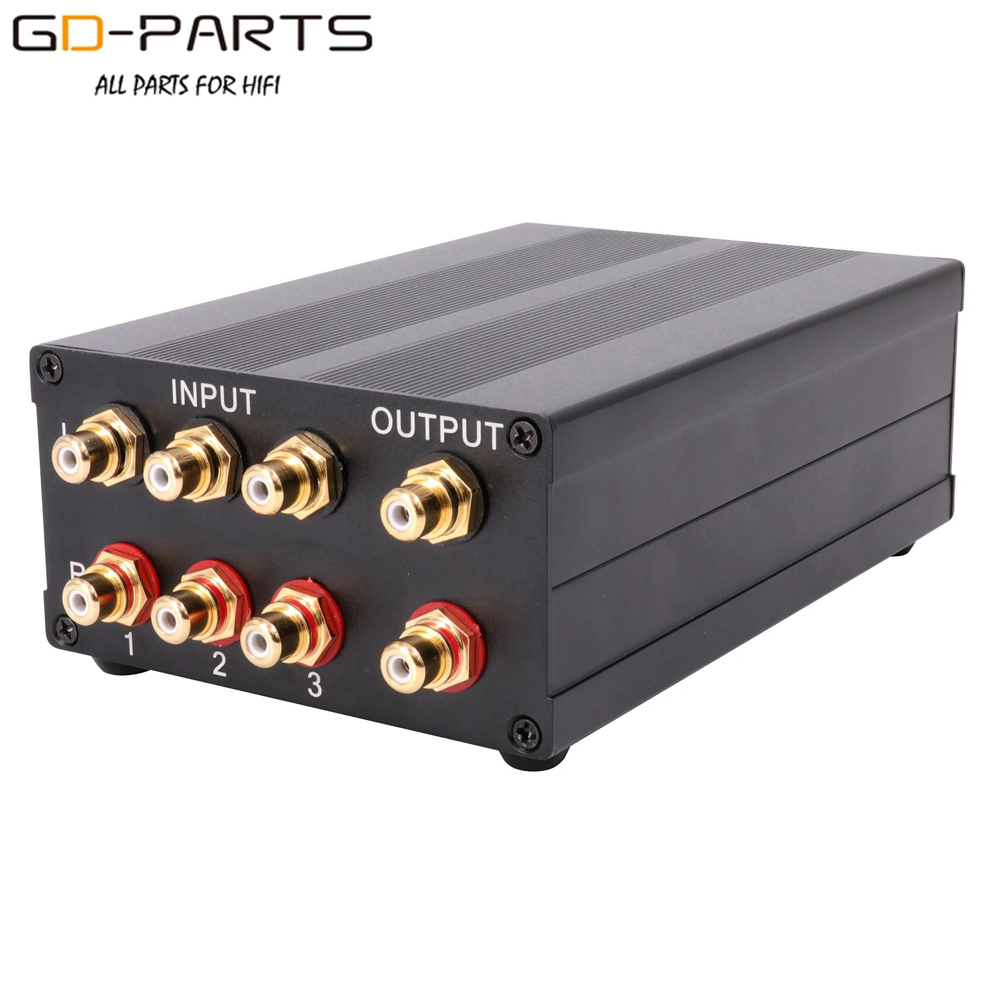 Commutateur de changement de sélecteur de sources de signal audio, répartiteur 1:3 1:4, châssis en a