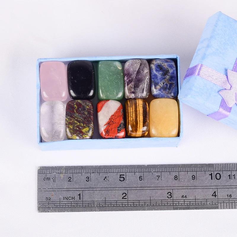 10 pièces/ensemble pierre naturelle caída 15-20mm mélange roche et Quartz Rose perle Chakra cristal
