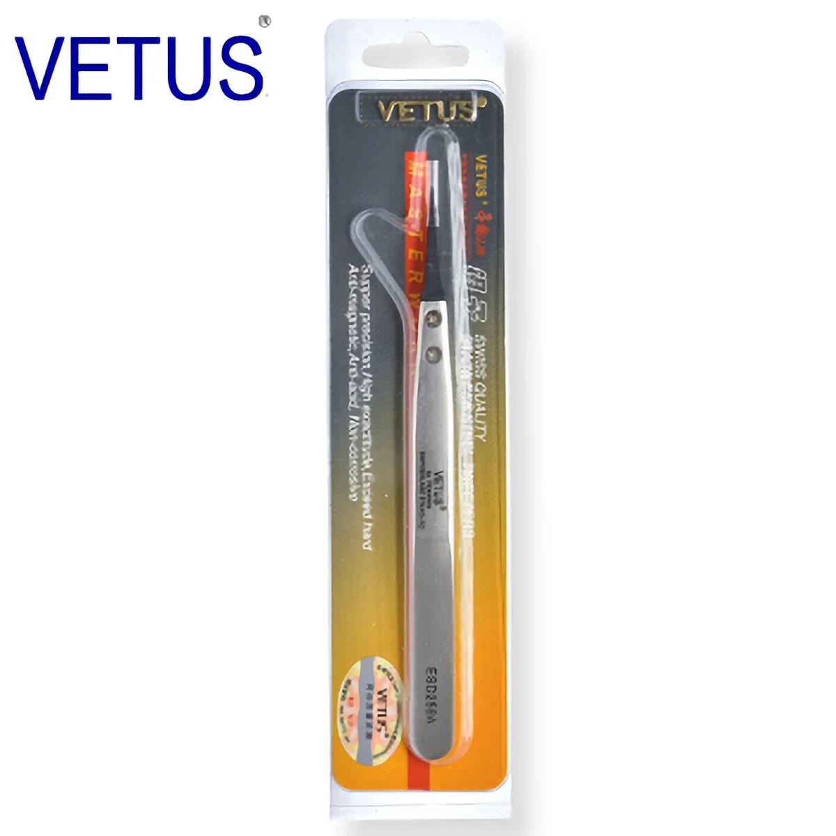 VETUS ESD-259A pince à épiler antistatique à tête Interchangeable corps en acier inoxydable tête en