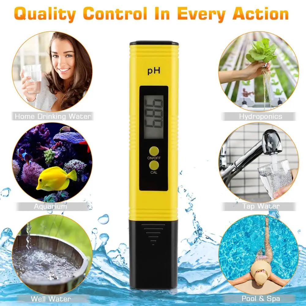 PH mètre 0.01 haute précision pour testeur de qualité de l'eau avec plage de mesure 0-14 adapté à la