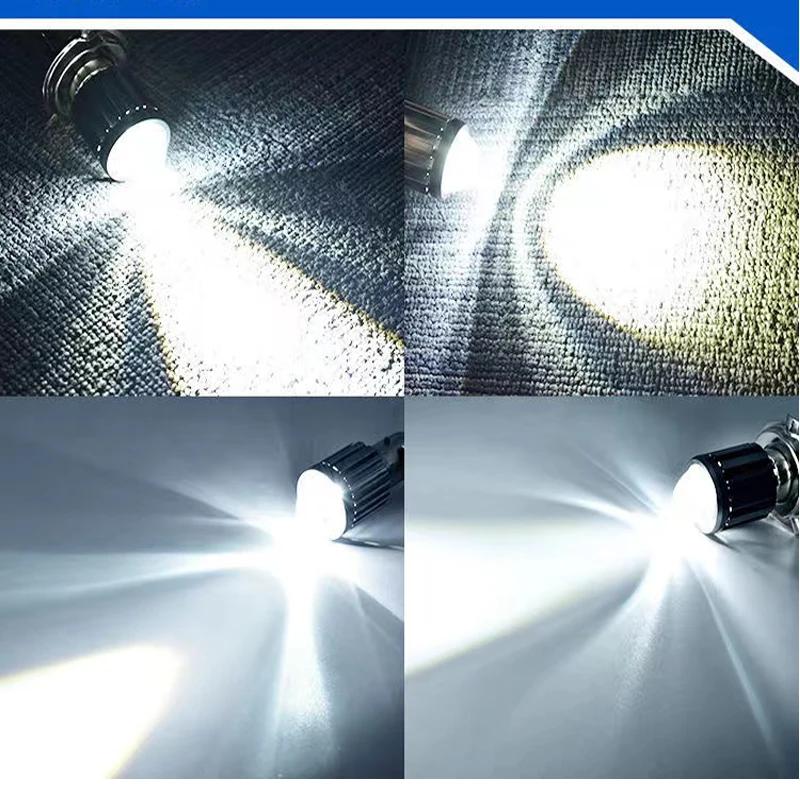 Ampoules de phares de moto, 10000lm H4 LED H6 BA20D 70000LM, lentille CSP blanc jaune, lampe Hi Lo,