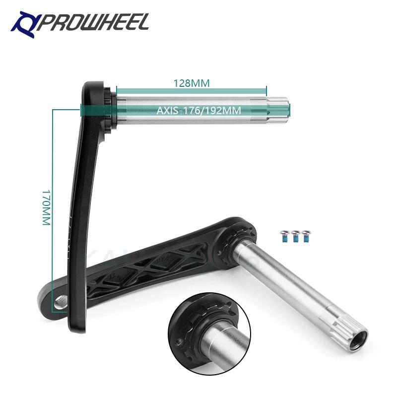 PROWHEEL Neige Vélo 170mm Pédalier Axe 176/192mm Gros Vélo Manivelle Pédalier BB 100/120 E-BIKE Pièc
