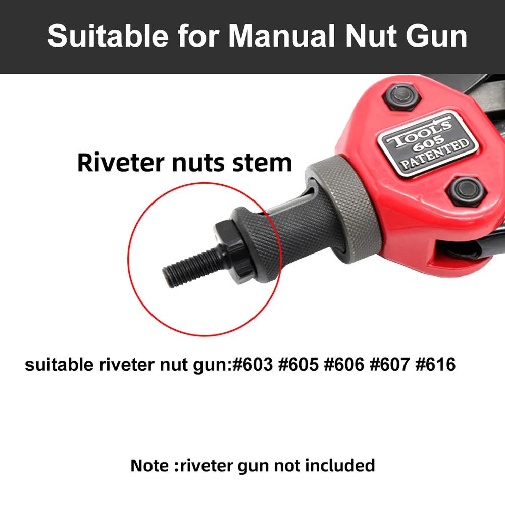 M3-M12 6-32 8-32 10-24 1/4-20 5/16-18 3/8-16 1/2-13 pièce de pistolet à riveter mandrin fileté pour
