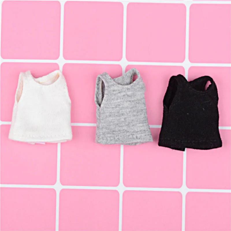 Nouveau gilet de poupée de couleur unie, vêtements T-shirt pour ob11, obitsu11, Molly, 1/12bjd, vête