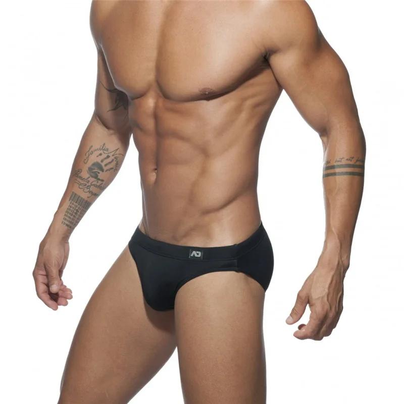 Solide Push up hommes néon maillot de bain Bikni bref troncs Unerwear Sexy maillots de bain plage Su