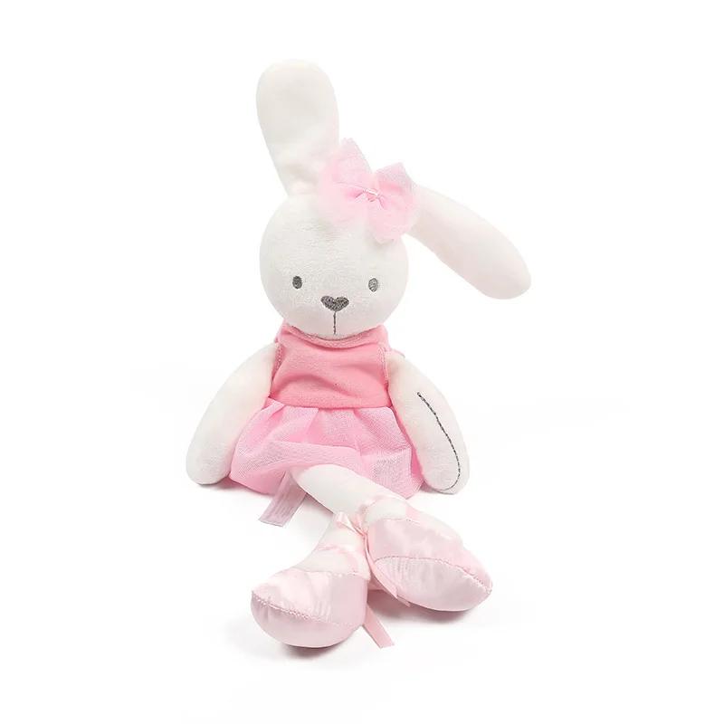 Lapin mignon en tissu avec robe, 42cm, 1 pièce, jouet en peluche, poupées d'animaux doux, lapin de B