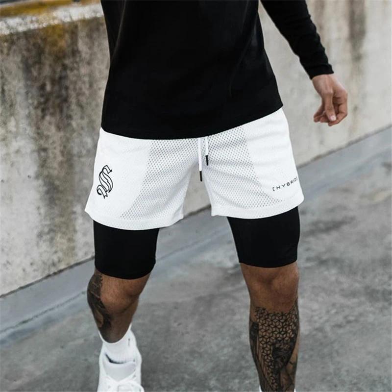 8-couleurs!!! Short de Camouflage 2 en 1 pour hommes, en maille respirante, à Double couche, pour Jo