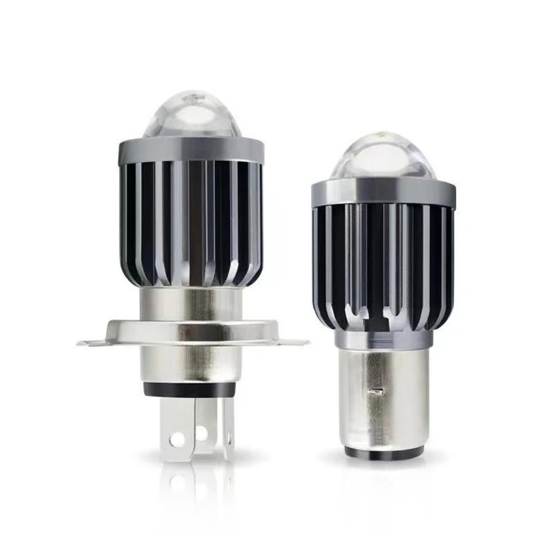 Ampoules de phares de moto, 10000lm H4 LED H6 BA20D 70000LM, lentille CSP blanc jaune, lampe Hi Lo,