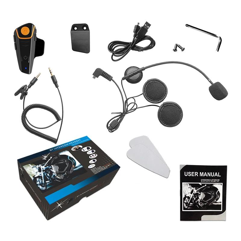 BT-S2NS casque de Moto BT casque Interphone Moto étanche Multi BT Interphone 1000M Interphones MP3 F