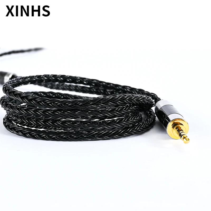 Câble de mise à niveau pour casque d'écoute HIFI 0.78, 2 broches, 16 brins 5N, argent plaqué cuivre