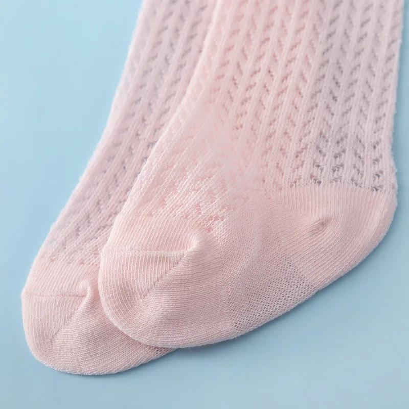 Lawadka bébé fille chaussettes enfant en bas âge bébé arc coton été maille bébé genou chaussettes no