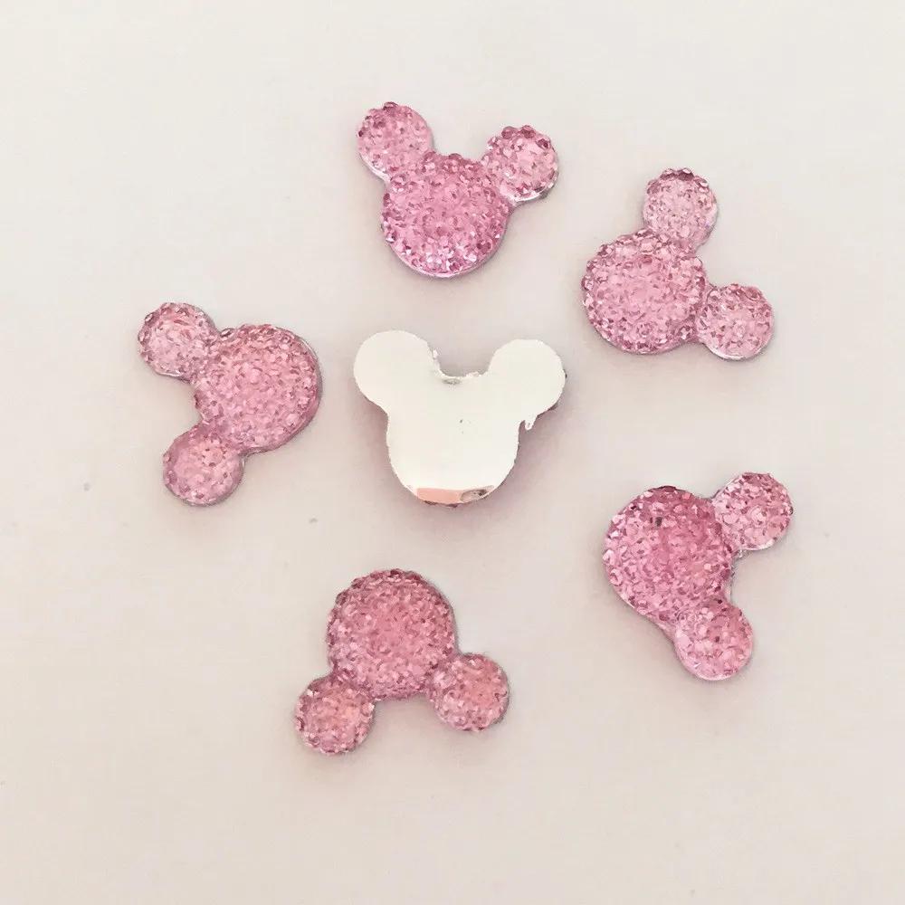 Jolie tête de souris en résine brillante, 60 pièces, faux strass, bricolage, Scrapbook de mariage, a