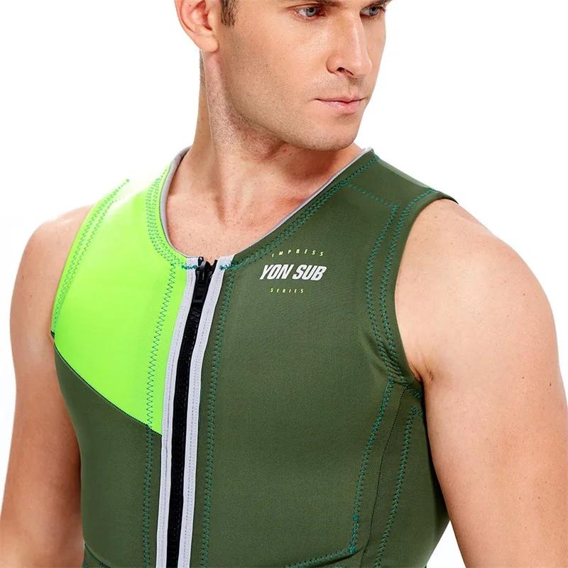Gilet de sauvetage en néoprène avec fermeture éclair pour adulte, veste de flottabilité pour sports