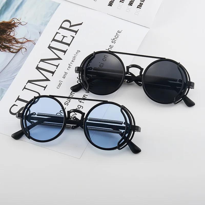 Lunettes de soleil gothiques classiques Steampunk, marque de luxe de styliste, haute qualité pour ho