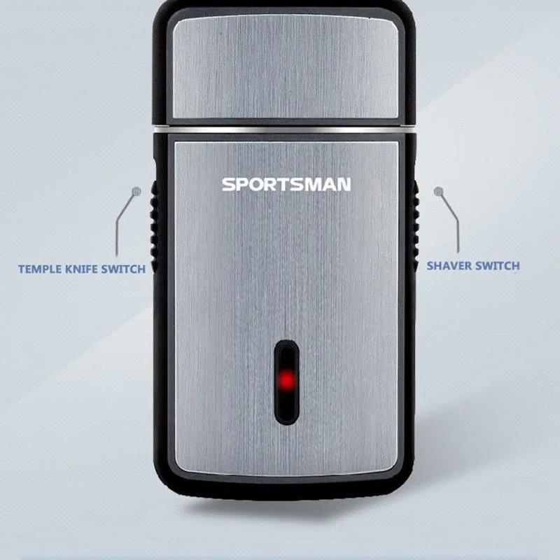 Mini rasoir électrique pour hommes, rasoir Portable multifonctionnel, couteau à barbe, chargeur USB,
