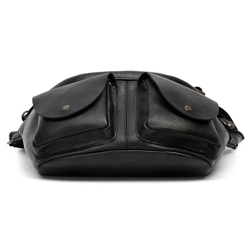 MAHEU-Grand sac de poitrine en cuir véritable pour hommes, sacs à bandoulière, sacs à bandoulière, s