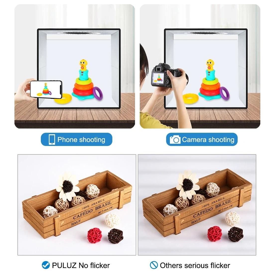 Softbox 3 Modes d'éclairage de couleur, boîte à lumière annulaire Led à intensité variable, éclairag