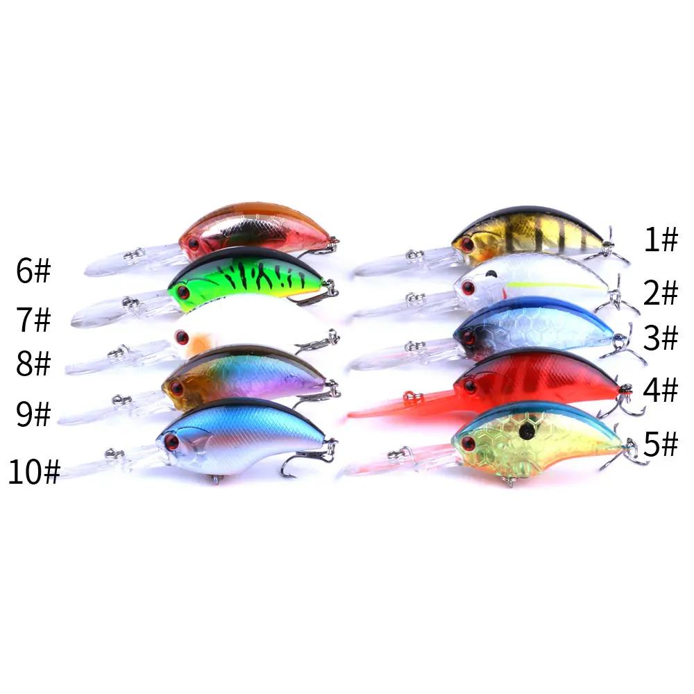 HENGJIA 13G 9CM leurres de pêche roche manivelle appât manivelle vairon bar triple crochets nager du