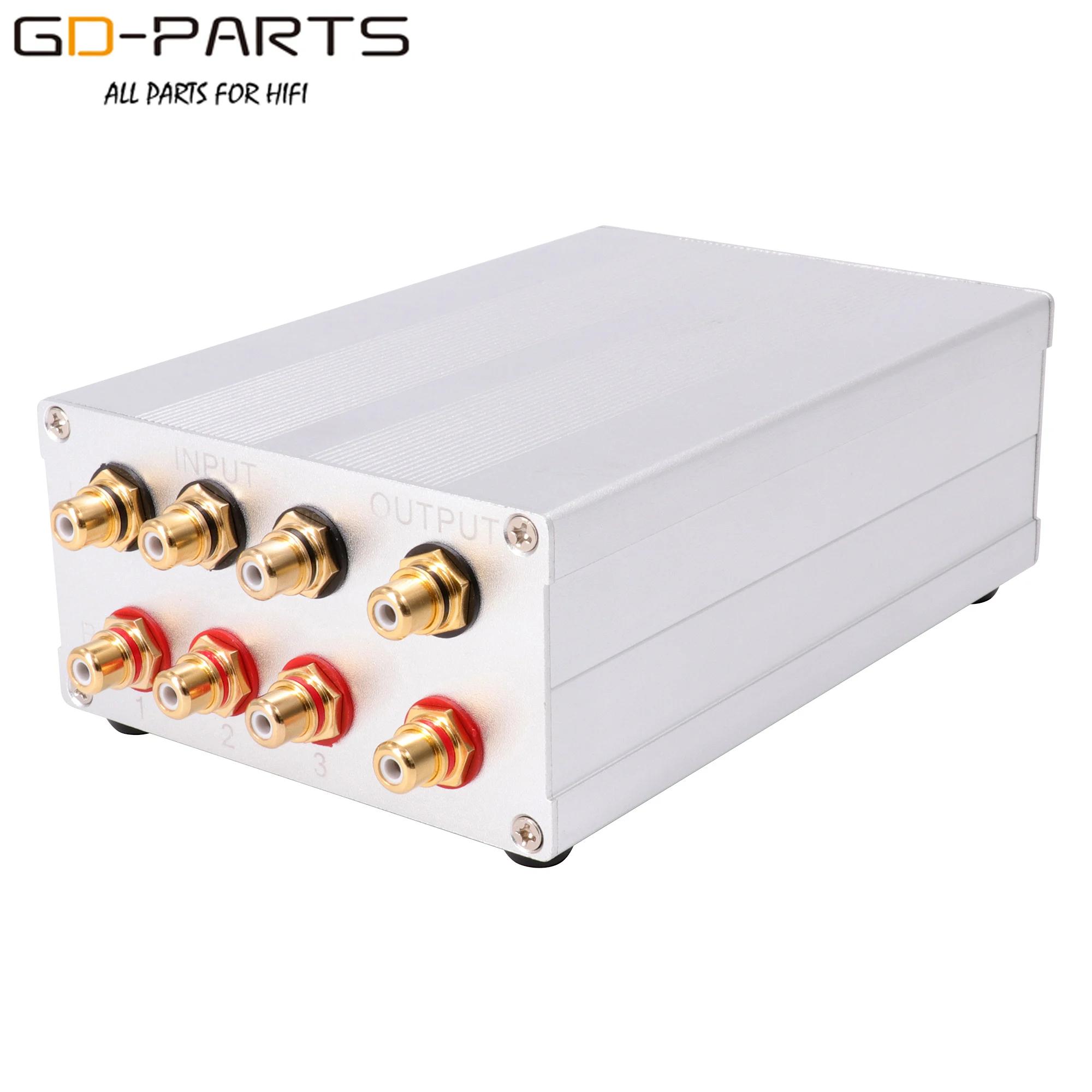 Commutateur de changement de sélecteur de sources de signal audio, répartiteur 1:3 1:4, châssis en a