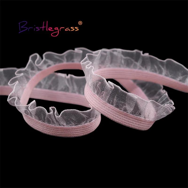 Bande élastique en Tulle et dentelle en Organza, 5/8 pouces, 15mm, 2, 5, 10 yards, bande de Tulle, b