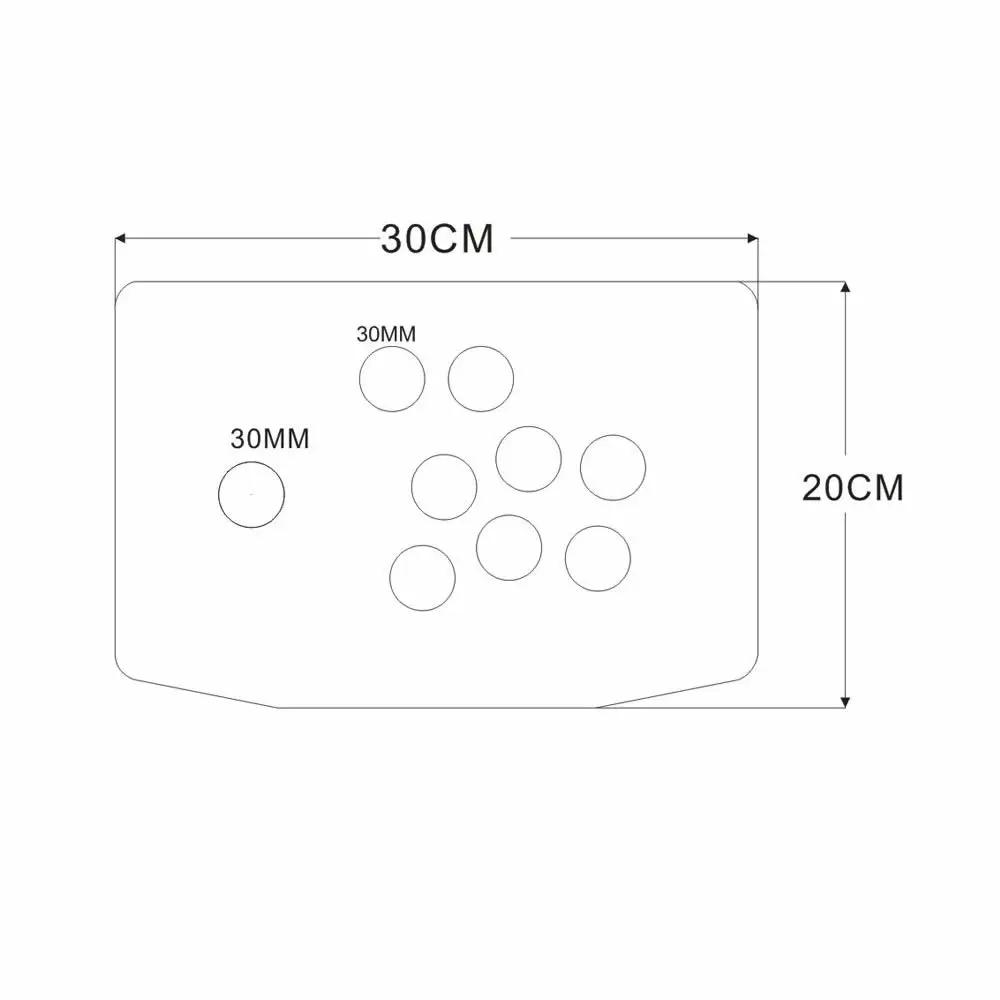 RAC-K500C 8 boutons trou acrylique œuvre panneau plat boîtier bricolage Arcade Joystick Kits