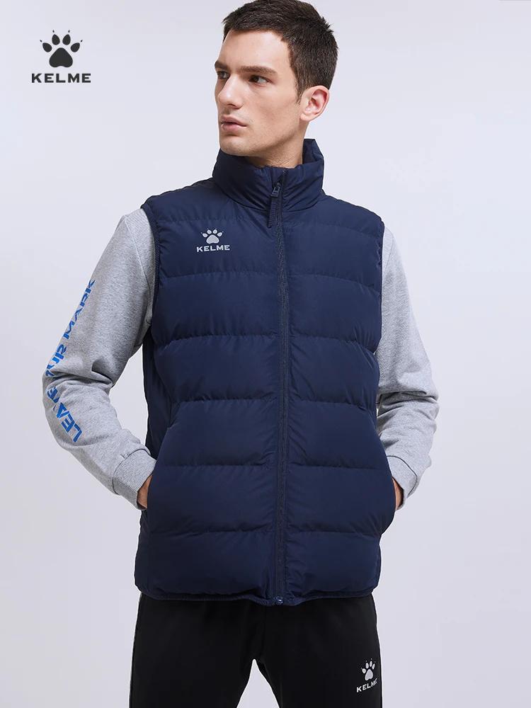 Veste de sport homme Kelme automne-hiver - Veste chaude coupe-vent sans manches en coton pour running