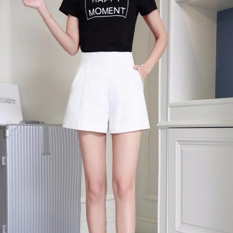 Femmes Shorts printemps été décontracté taille haute a-ligne Shorts ample jambe large en mousseline