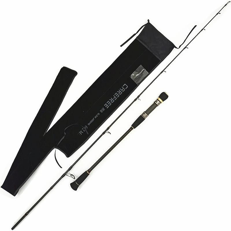 Canne pêche carbone slow jigging 1.68 1.83 1.95m puissance M ML mer spinning pointe creuse