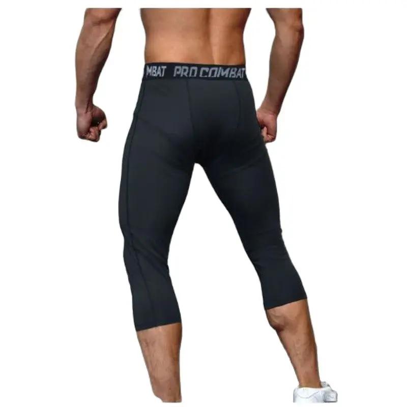 Short compression 3/4 homme - Fitness course à pied - Séchage rapide survêtement sport