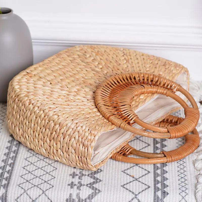 YoReAi-Sac de plage en paille tissé pour femme, élégant, style bohème, grand fourre-tout, sac à main