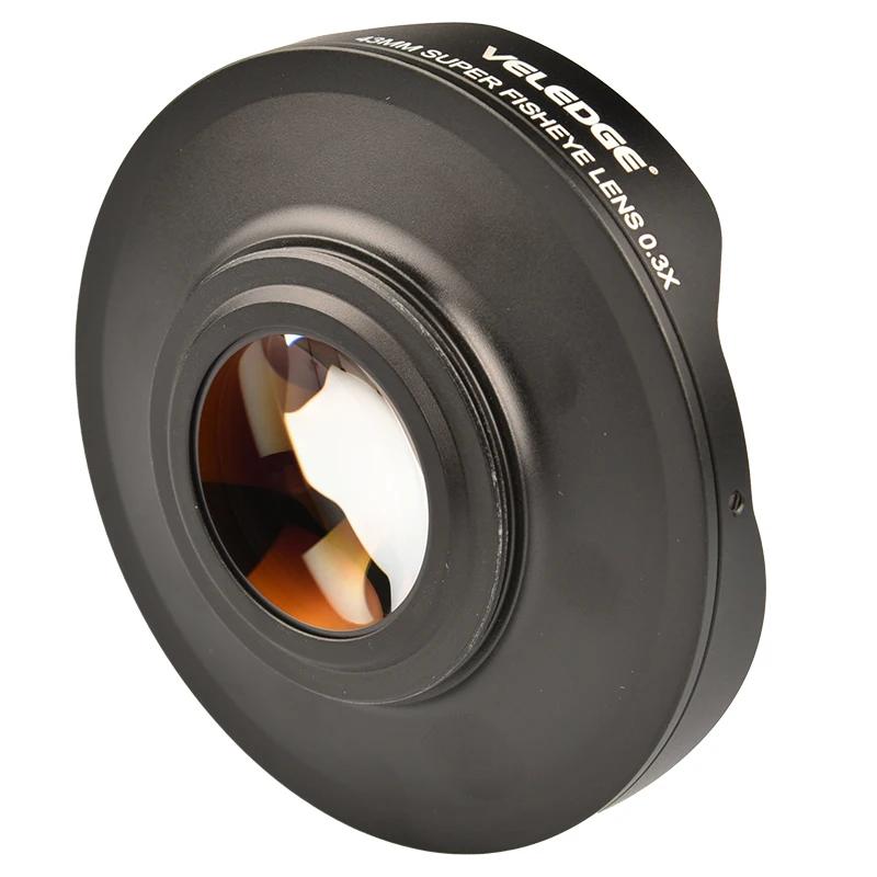 Adaptateur d'objectif Ultra Fisheye Vlogmagic 0,3x HD 37MM/43MM avec capot uniquement pour caméras v