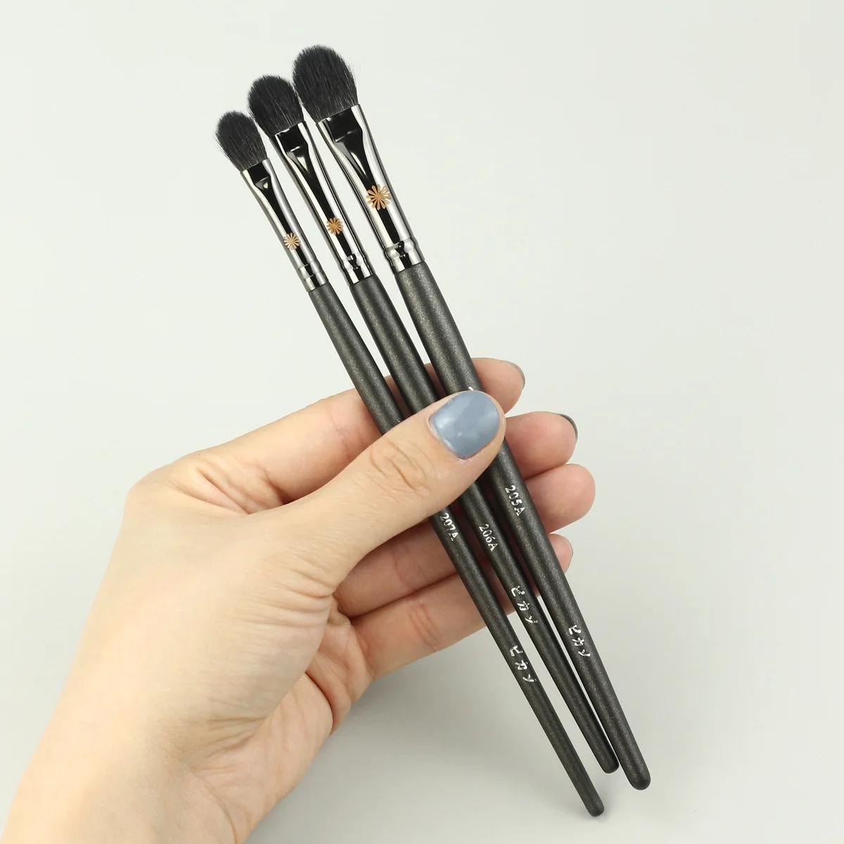 Pinceaux de maquillage pour fard à paupières, poils de chèvre, base d'ombre pour mélange de petits y