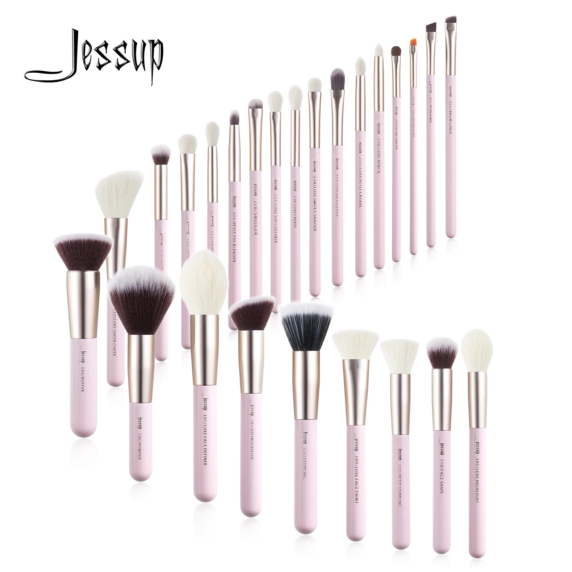 Jessup – ensemble de pinceaux de maquillage professionnels, 25 pièces, poudre, fond de teint, fard à