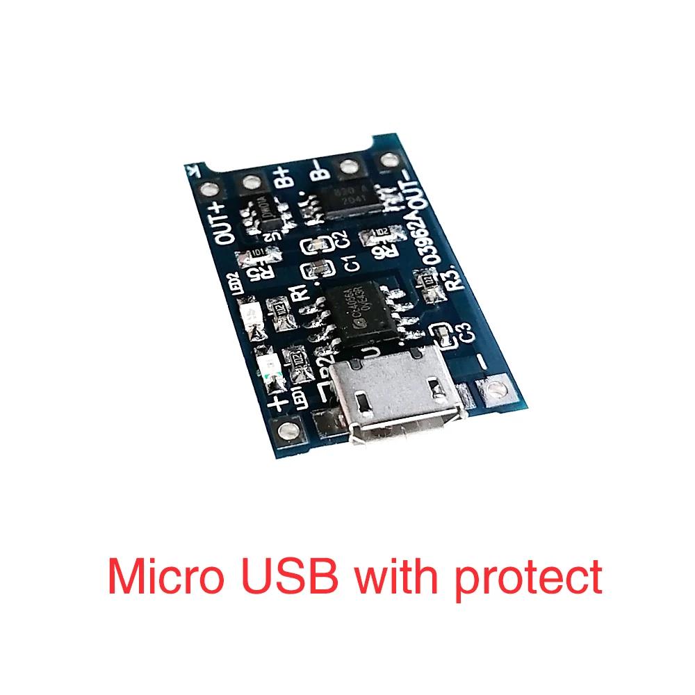 5 pièces type-c/Micro/Mini USB 5V 1A 18650 TP4056 Module de chargeur de batterie au Lithium carte de