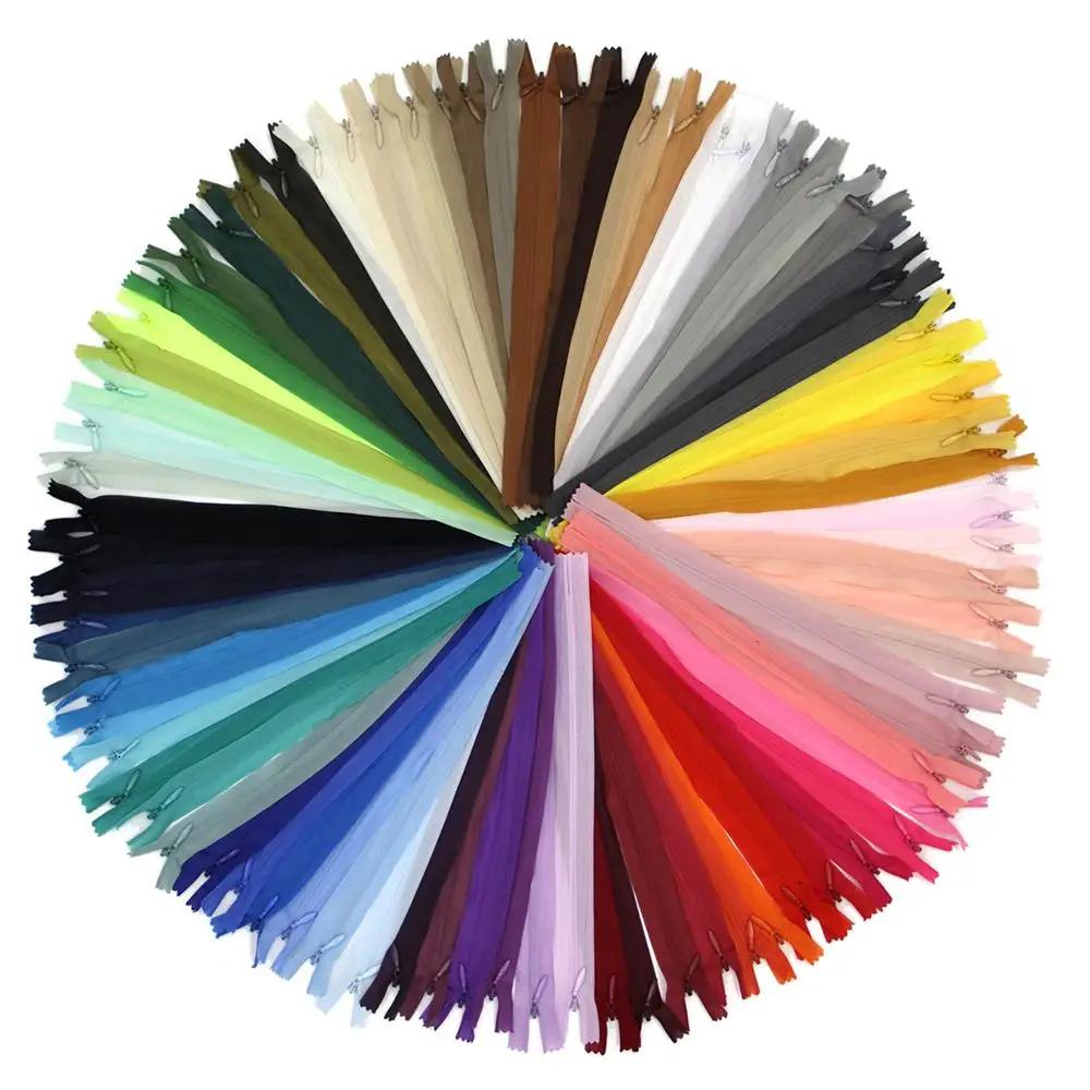 10 pièces/paquet 28cm 35cm 40cm 45cm 50cm 55cm 60cm 3 # Fermeture éclair Invisible en Nylon, bobin