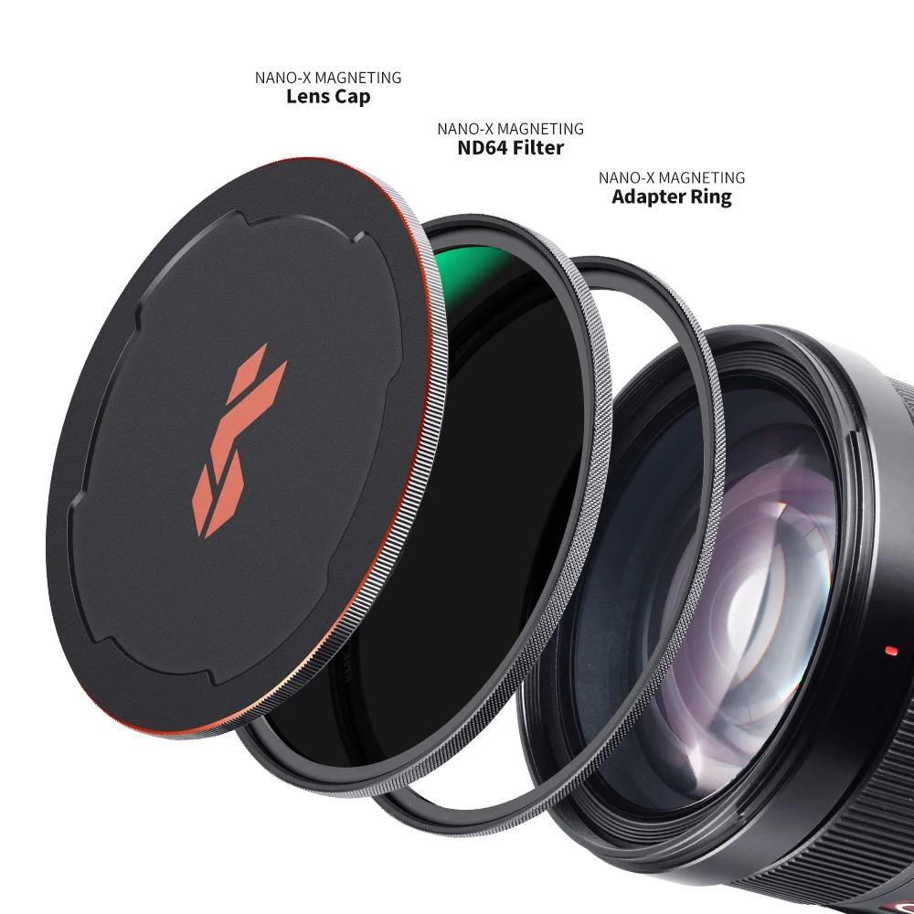 Filtre d'objectif d'appareil photo K&F CONCEPT magnétique HD ND64 Nano-x avec revêtements multicouch