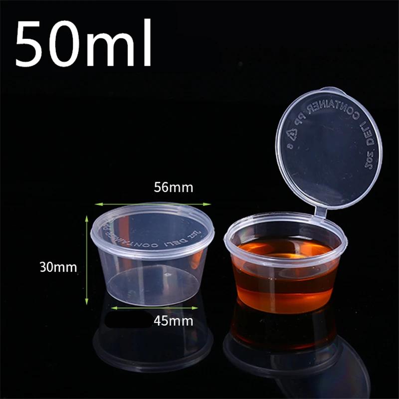 30 pièces/ensemble 30ml 50ml 100ml jetables en plastique à emporter Sauce tasse conteneurs boîte ali