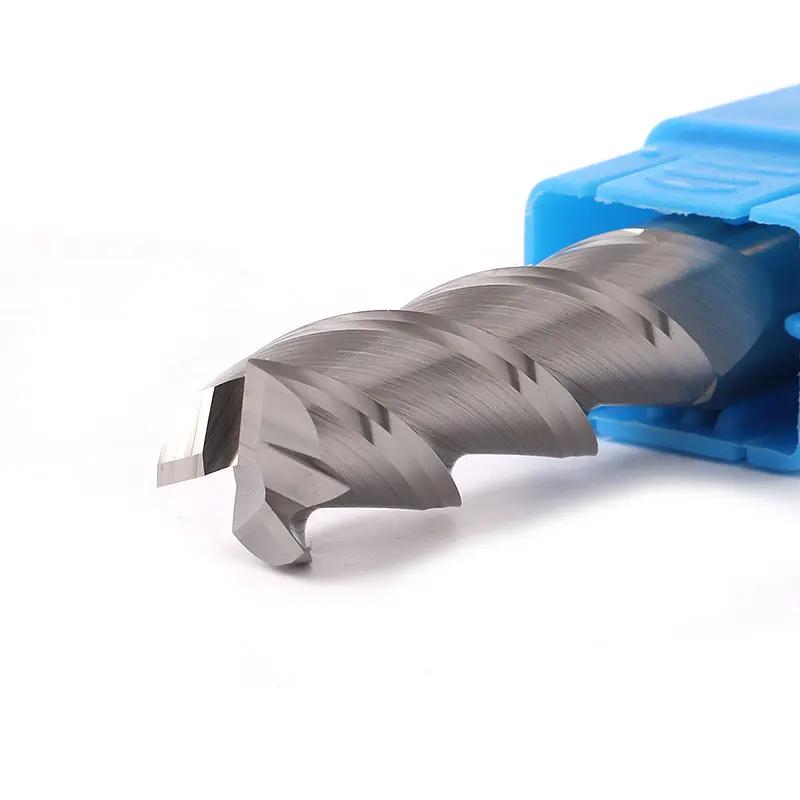 ZGT fraise en aluminium HRC50 3 cannelures aluminium cuivre coupe-bois outils de fraisage 3mm 4mm 6m