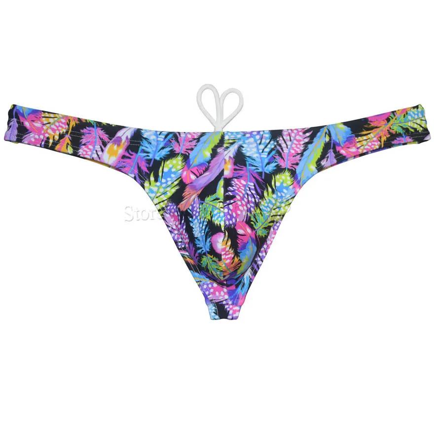 Maillot de bain homme nylon séchage rapide string sexy surf dessin animé plage dos en T